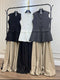Flare Vest With Parachute Balloon Skirts Sets